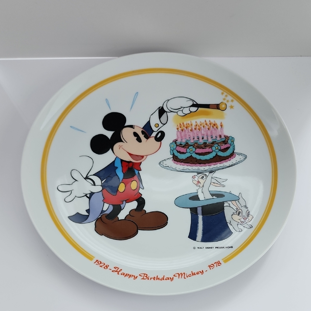 Schmid The Creative Hand Limited Edituon Disney Mickey Mouse Birthday Plate